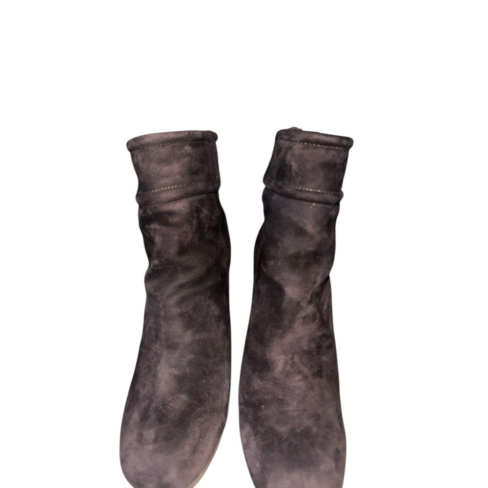 L.A.M.B. LAMB  Blazon Gwen Stefani Brown Suede Platform High Heel Boots Sz  7.5